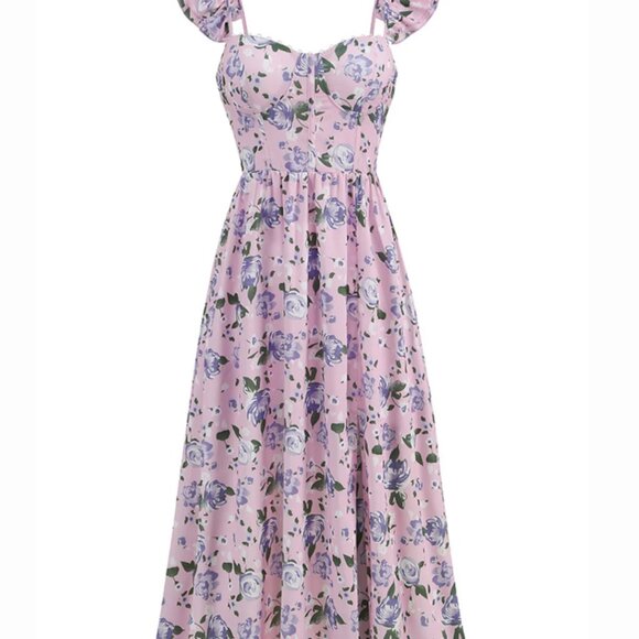 NWT ASTR the Label Wedelia Floral Print Corset Dress Size M - Picture 6 of 16